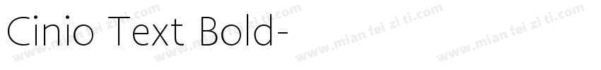Cinio Text Bold字体转换
